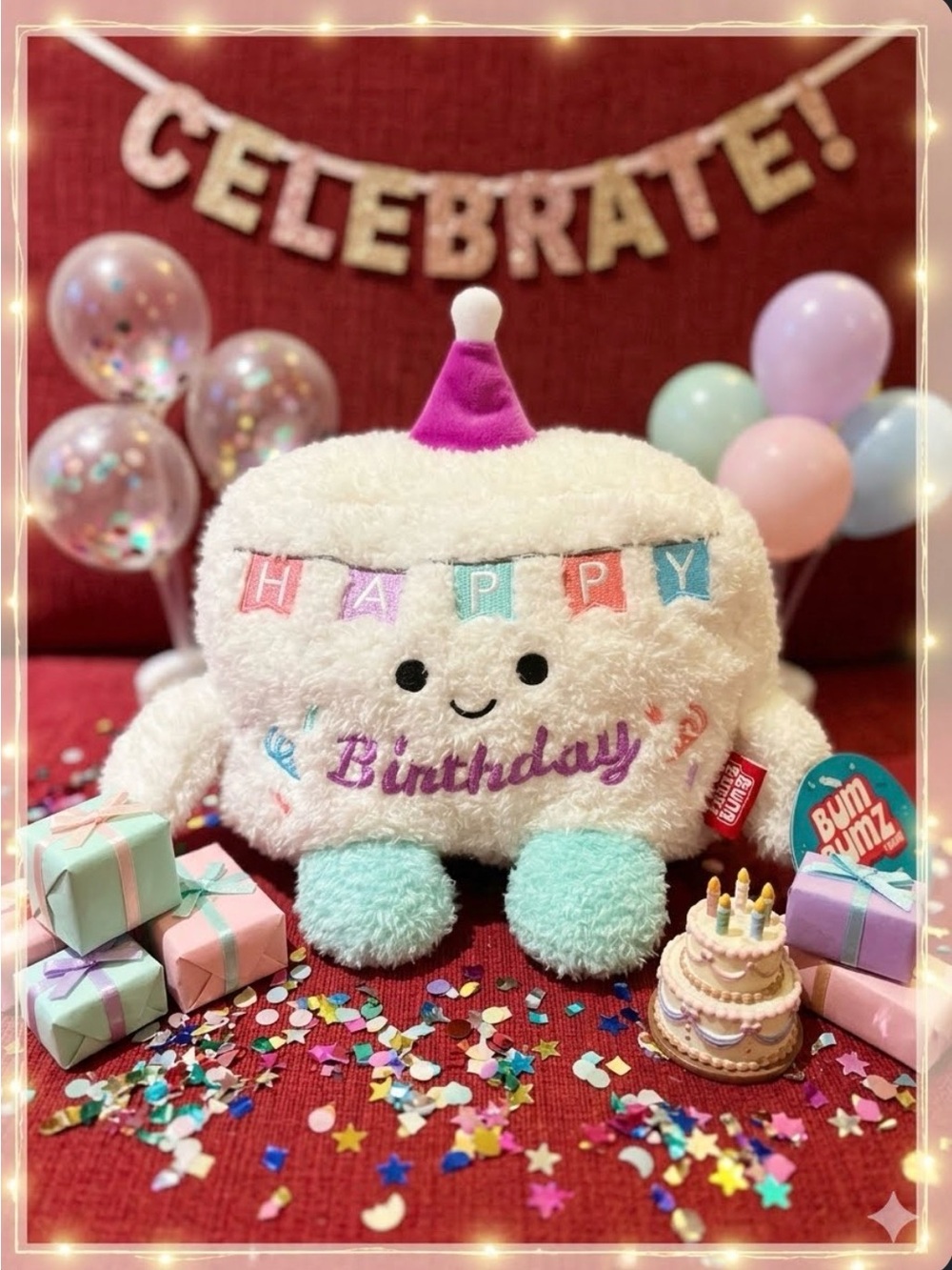 7.5 Benji the Happy Birthday BumBumz Plush